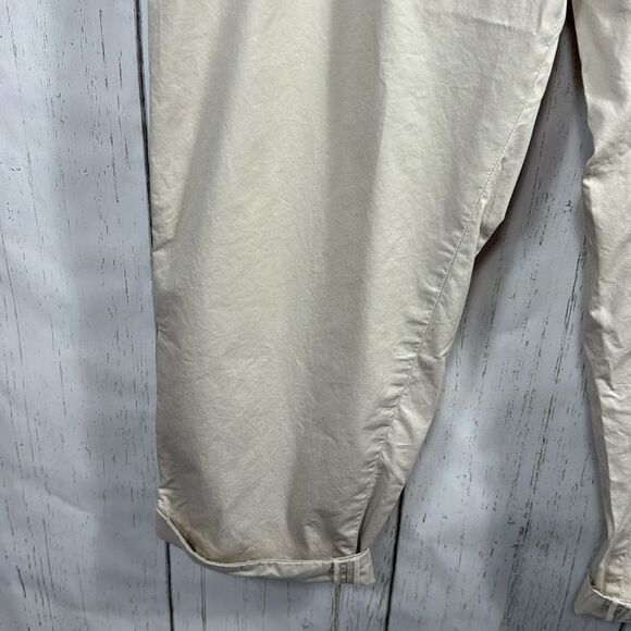 Talbots Tan Cotton Casual Outdoor Womens Khaki Tan Roll Tab Ankle Cropped Pants - Picture 7 of 16
